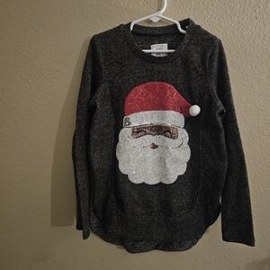 Festive Santa Crewneck Sweater - Black